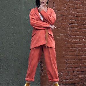 Vintage Orange Striped “Pimp” Suit Set